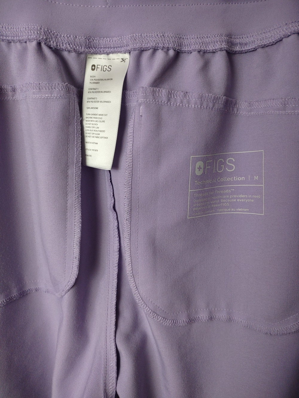 Figs Lavender Dew High Waisted Isabel Wide Leg - Picture 4 of 4